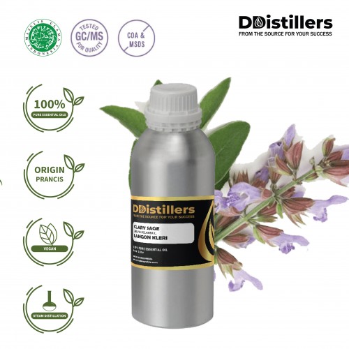 Clary Sage / Langon Kleri Essential Oil Pure 100% | Salvia sclarea L.