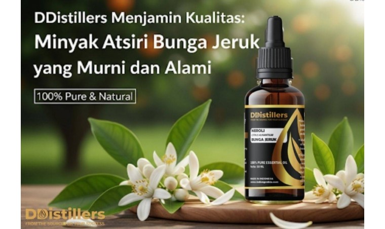 DDISTILLERS GUARANTEES QUALITY: PURE AND NATURAL ORANGE BLOSSOM ESSENTIAL OIL