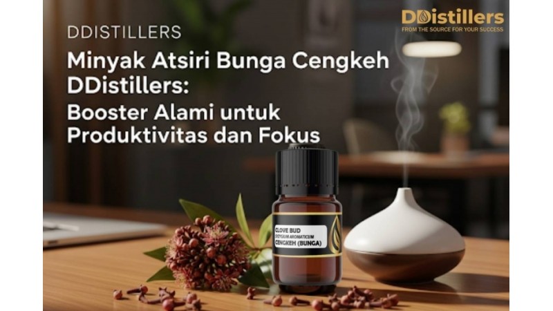 Minyak Atsiri Bunga Cengkeh DDistillers: Booster Alami untuk Produktivitas dan Fokus