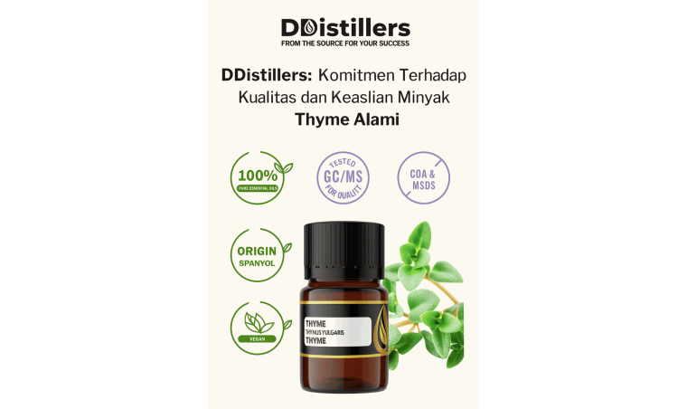 DDistillers: Commitment to Quality and Authenticity of Natural Thyme Oil