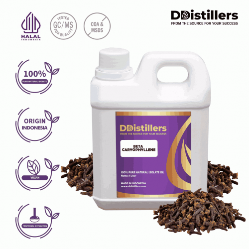 Beta Caryophyllene Natural Isolate Oil Pure 100% | Black pepper (Piper nigrum) dan Cloves (Syzygium aromaticum) 