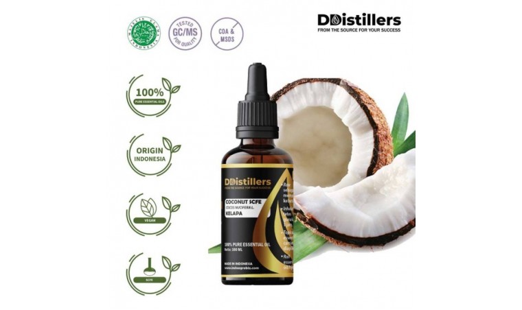 Coconut SCFE Essential Oil Pure 100% | Cocos Nucifera L.: Natural Solutions for Skin, Hair, and Wellness