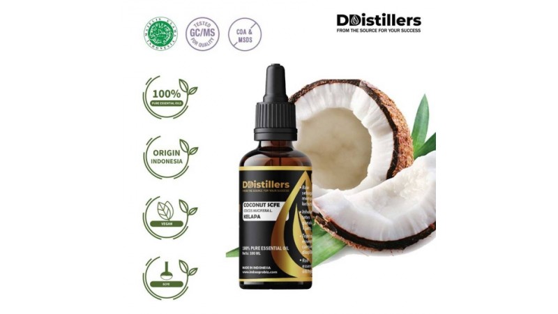 Coconut SCFE Essential Oil Pure 100% | Cocos Nucifera L.: Natural Solutions for Skin, Hair, and Wellness