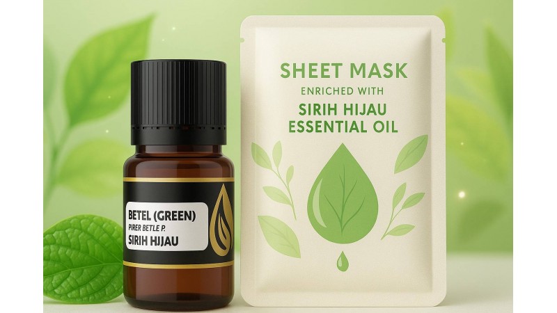 Betel Green Essential Oil in Organic Sheet Masks: Eco-Friendly Facial Care Innovation