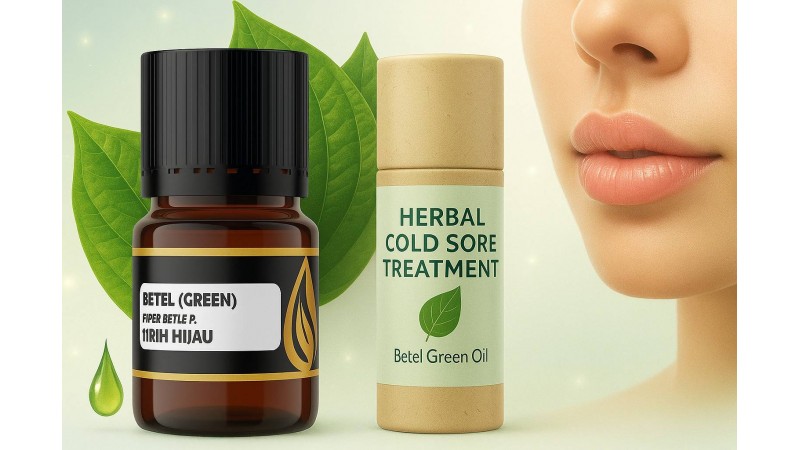 Herbal Cold Sore Treatment with Betel Green Oil: Natural Remedy for Mouth Ulcers & Lip Sores