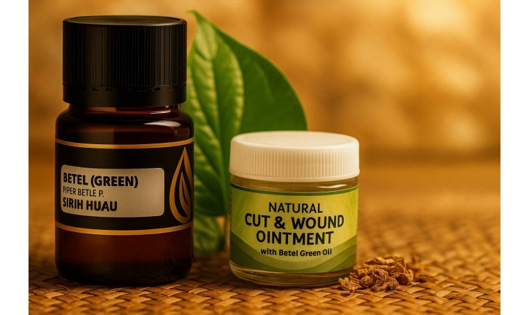 Betel Green Oil in Natural Cut & Wound Ointment: Herbal Ointment for Minor Wounds