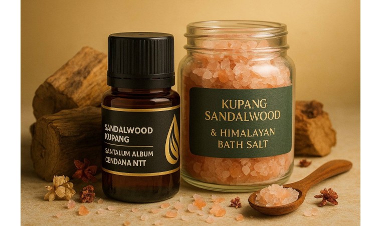 Bath Salt Alami dengan Cendana Kupang dan Himalayan Salt 