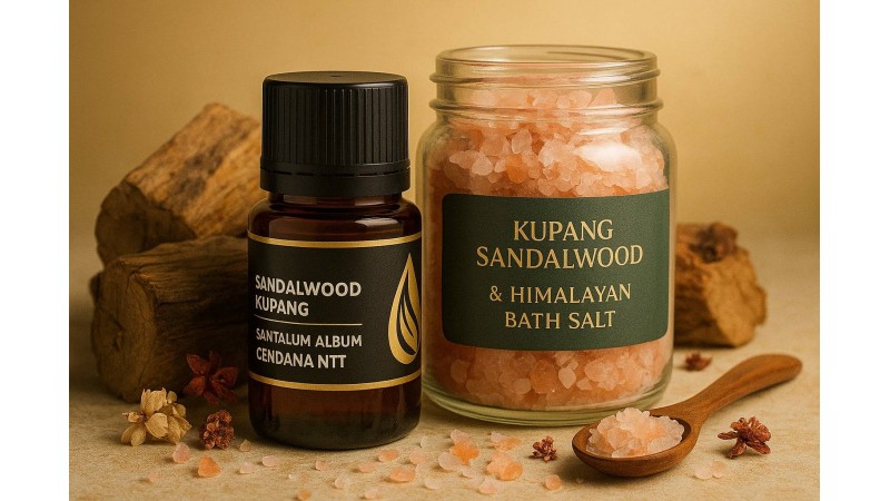 Bath Salt Alami dengan Cendana Kupang dan Himalayan Salt 