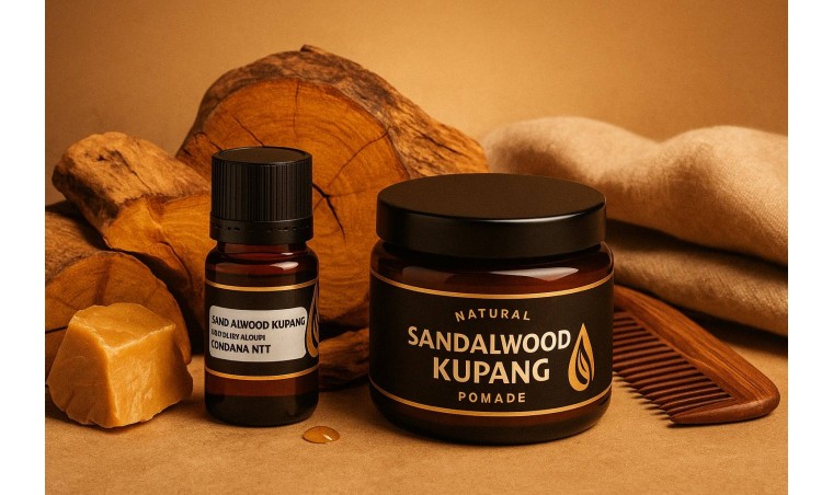 Natural Sandalwood Kupang Pomade: Style and Care in One 