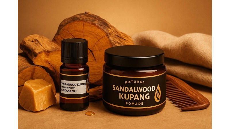 Natural Sandalwood Kupang Pomade: Style and Care in One 