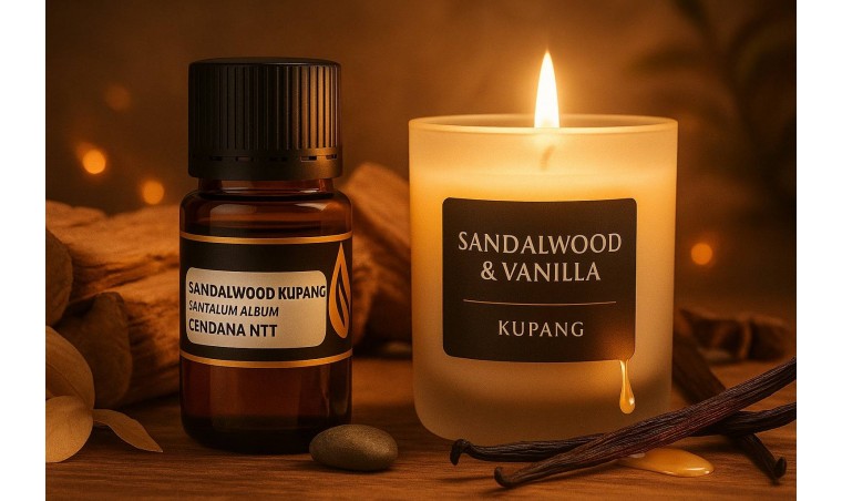 Aromatherapy Candle Sandalwood & Vanilla Kupang: Kehangatan untuk Ruang dan Jiwa