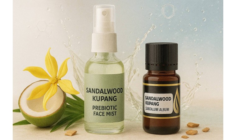 Sandalwood Kupang Prebiotic Face Mist: Microbiome Balance with a Tropical Aroma
