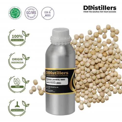 Pepper White Seed / Biji Lada Putih Essential Oil Pure 100% | Piper nigrum L. 