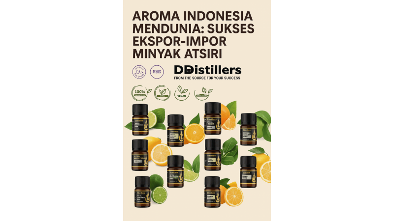 Aroma Indonesia Mendunia: Sukses Ekspor-Impor Minyak Atsiri DDistiller