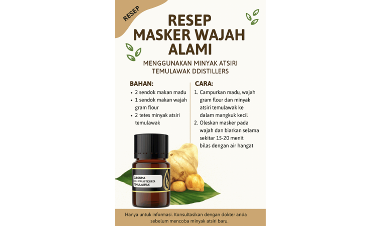 Natural Facial Mask Recipe with DDistillers Curcuma Essential Oil