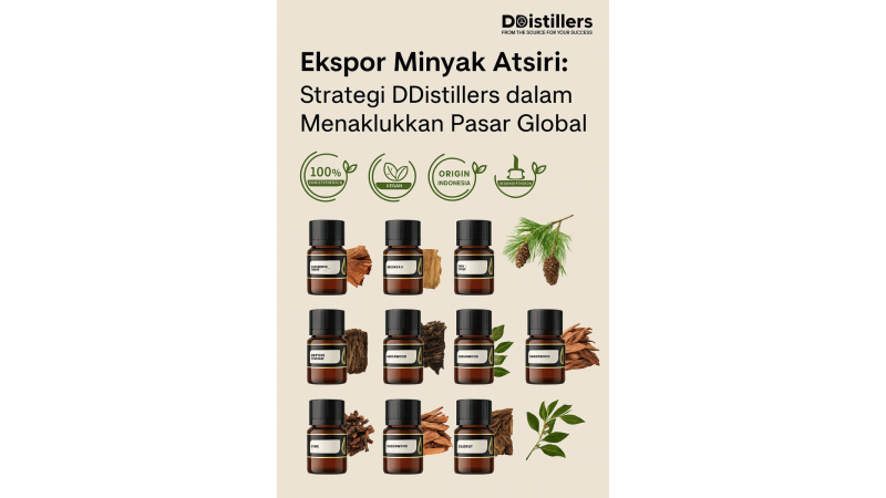 Ekspor Minyak Atsiri: Strategi DDistillers dalam Menaklukkan Pasar Global