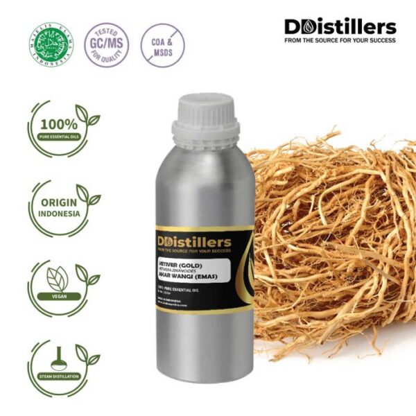 0120010617c64791be5beb11d7babeac-1.jpg Vetiver (Gold) / Akar Wangi Emas Essential Oil Pure 100%, 500ML-1L HDPE/SS