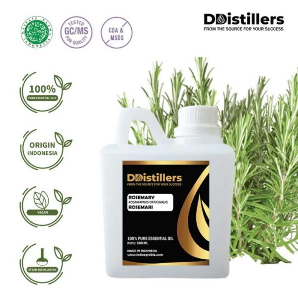 Rosemary / Rosemari Essential Oil Pure 100%, 500ML-1L HDPE/SS