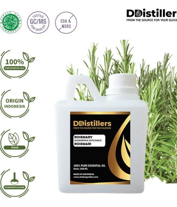Rosemary / Rosemari Essential Oil Pure 100%, 500ML-1L HDPE/SS