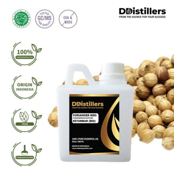 Coriander Seed / Biji Ketumbar Essential Oil Pure 100%, 500ML-1L HDPE/SS