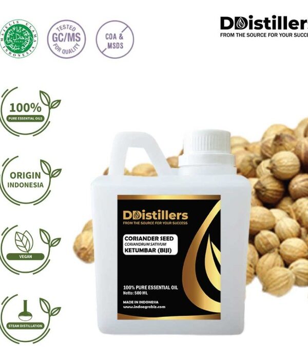 Coriander Seed / Biji Ketumbar Essential Oil Pure 100%, 500ML-1L HDPE/SS