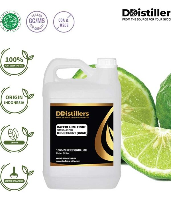 Kaffir Lime Fruit / Buah Jeruk Purut Essential Oil Pure100%, 2L HDPE