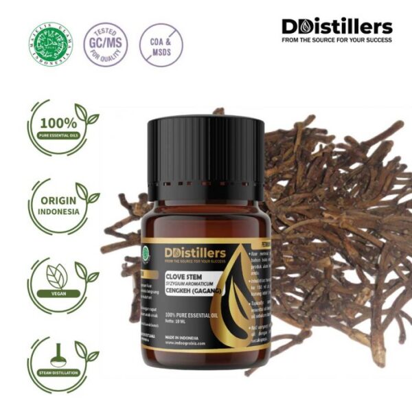 Clove Stem / Batang Cengkeh Essential Oil Pure 100%, 2-10ML GS