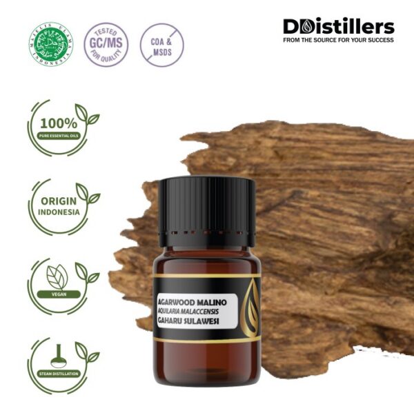Agarwood Malino / Gaharu Sulawesi Selatan Essential Oil Pure 100%, 3-12ML GS