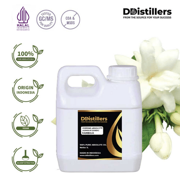 Jasmine-Abs / Melati Absolute Oil Pure 100%, 500ML-1L HDPE/SS