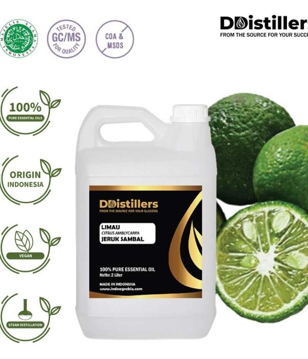 Limau / Jeruk Sambal Essential Oil Pure 100%, 2L HDPE