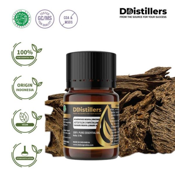 Agarwood Bouya Viscous / Gaharu Buaya Essential Oil Pure 100%, 2-10ML GS