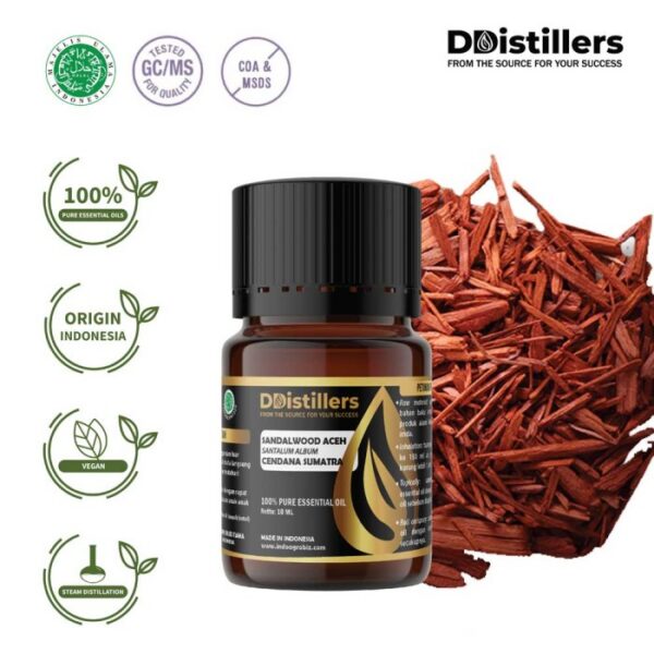 Sandalwood (Aceh) / Cendana Sumatra Essential Oil Pure 100%, 2-10ML GS