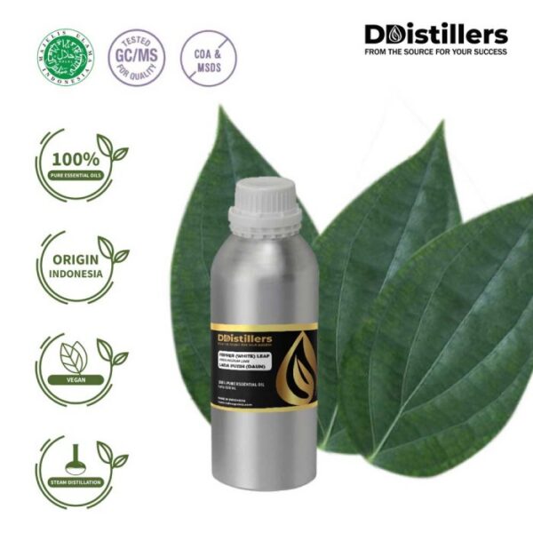Pepper (White) Leaf / Daun Lada Putih Essential Oil Pure 100%, 500ML-1L HDPE/SS