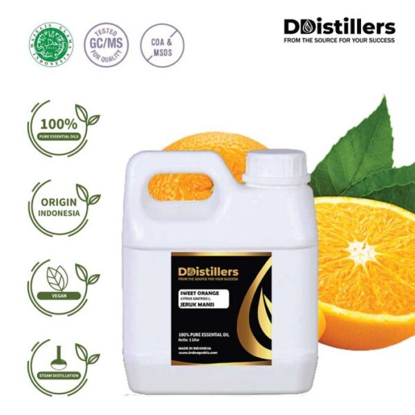 0b94e0cb61eb4ab5b17c496b8f2ffb8f.jpg Sweet Orange / Jeruk Manis Essential Oil Pure 100%, 500ML-1L HDPE/SS
