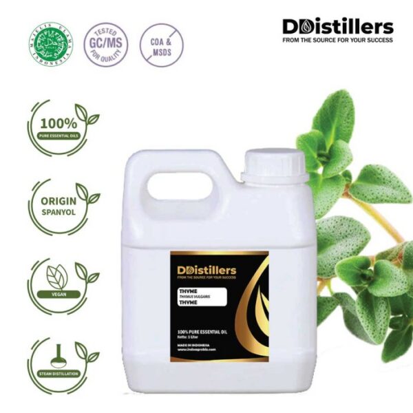 0c69d8fdd8a145228951eaf914dbbda7.jpg Thyme Common / Thyme / Throat Herb Essential Oil Pure 100%, 500ML-1L HDPE/SS