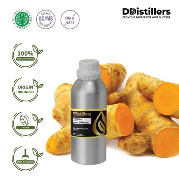 Turmeric / Kunyit Essential Oil Pure 100%, 500ML-1L HDPE/SS