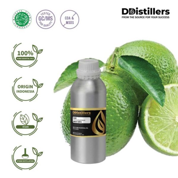 0fc49ac4917741dd9c0545948ee6f140.jpg Lime / Jeruk Nipis Essential Oil Pure 100%, 500ML-1L HDPE/SS