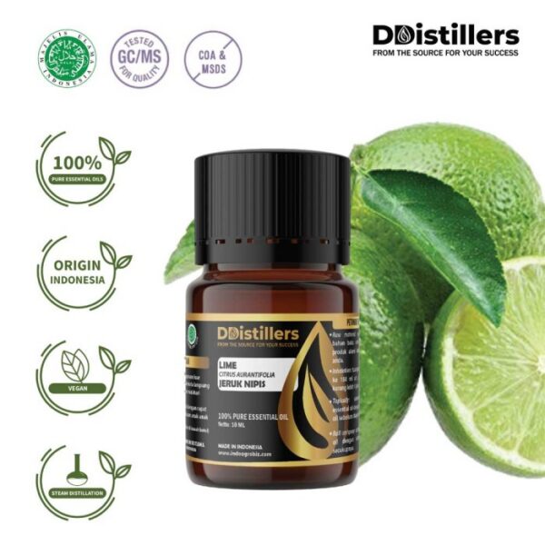 Lime / Jeruk Nipis Essential Oil Pure 100%, 2-10ML GS