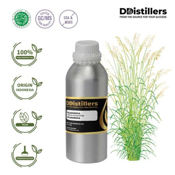 Palmarosa / Palmarosa Essential Oil Pure 100%, 500ML-1L HDPE/SS