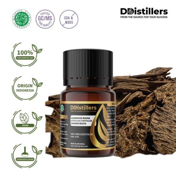 Agarwood Bouya / Gaharu Buaya Essential Oil Pure 100%, 2-10ML GS