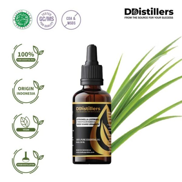 Citronella (Citrun) / Sereh Wangi Lenabatu Essential Oil Pure 100%, 50-100ML GS