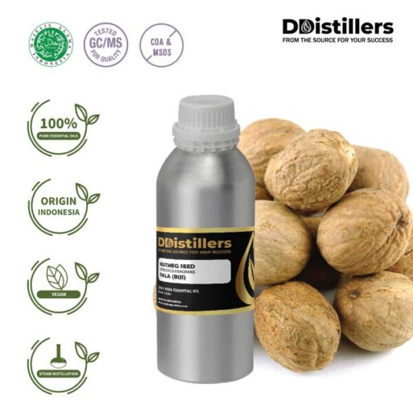 Nutmeg Seed / Biji Pala Essential Oil Pure 100%, 500ML-1L HDPE/SS