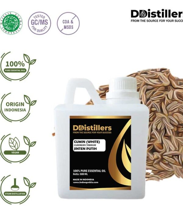 1a44ff57fc82486d8900411a4c8933b7.jpg Cumin (White) Seed / Jinten Putih / Habbatussauda Essential Oil Pure 100%, 500ML-1L HDPE/SS