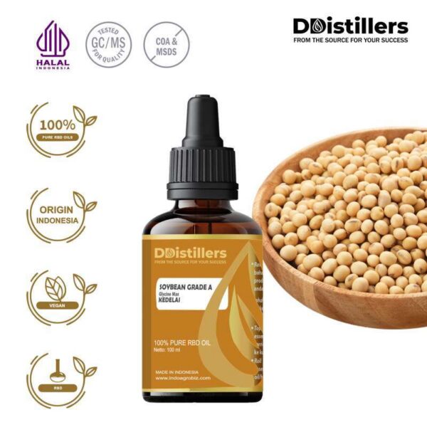 Soybean / Kedelai Grade A RBD Oil Pure 100%, 50-100ML GS