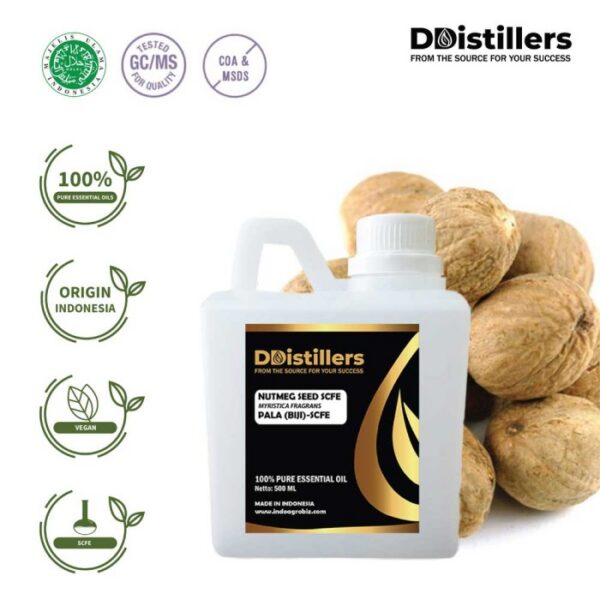 1ac2b72773da4ce8b5d25e6dbbf09c6b.jpg Nutmeg Seed SCFE / Biji Pala Essential Oil Pure 100%, 500ML-1L HDPE/SS