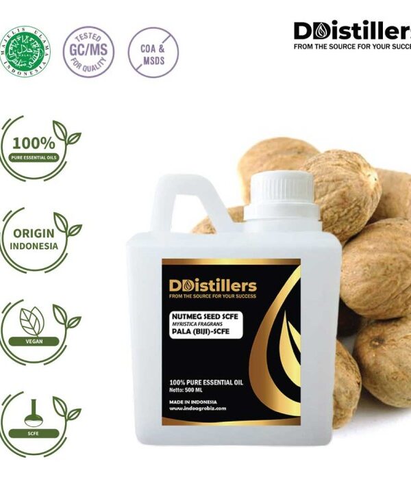 Nutmeg Seed SCFE / Biji Pala Essential Oil Pure 100%, 500ML-1L HDPE/SS
