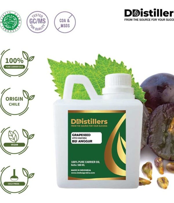 Grapeseed / Biji Anggur Carrier Oil Pure 100%, 500ML-1L HDPE