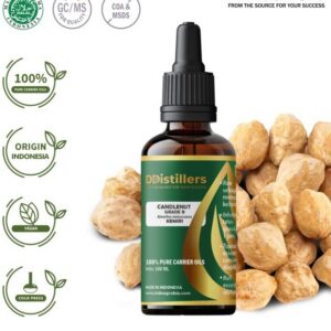 Candlenut / Kemiri Cold Press Grade B Carrier Oil Pure 100%, 50-100ML GS