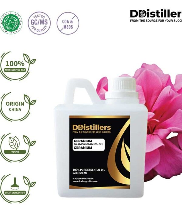 Geranium / Geranium Essential Oil Pure 100%, 500ML-1L HDPE/SS
