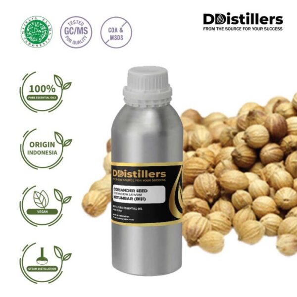 Coriander Seed / Biji Ketumbar Essential Oil Pure 100%, 500ML-1L HDPE/SS